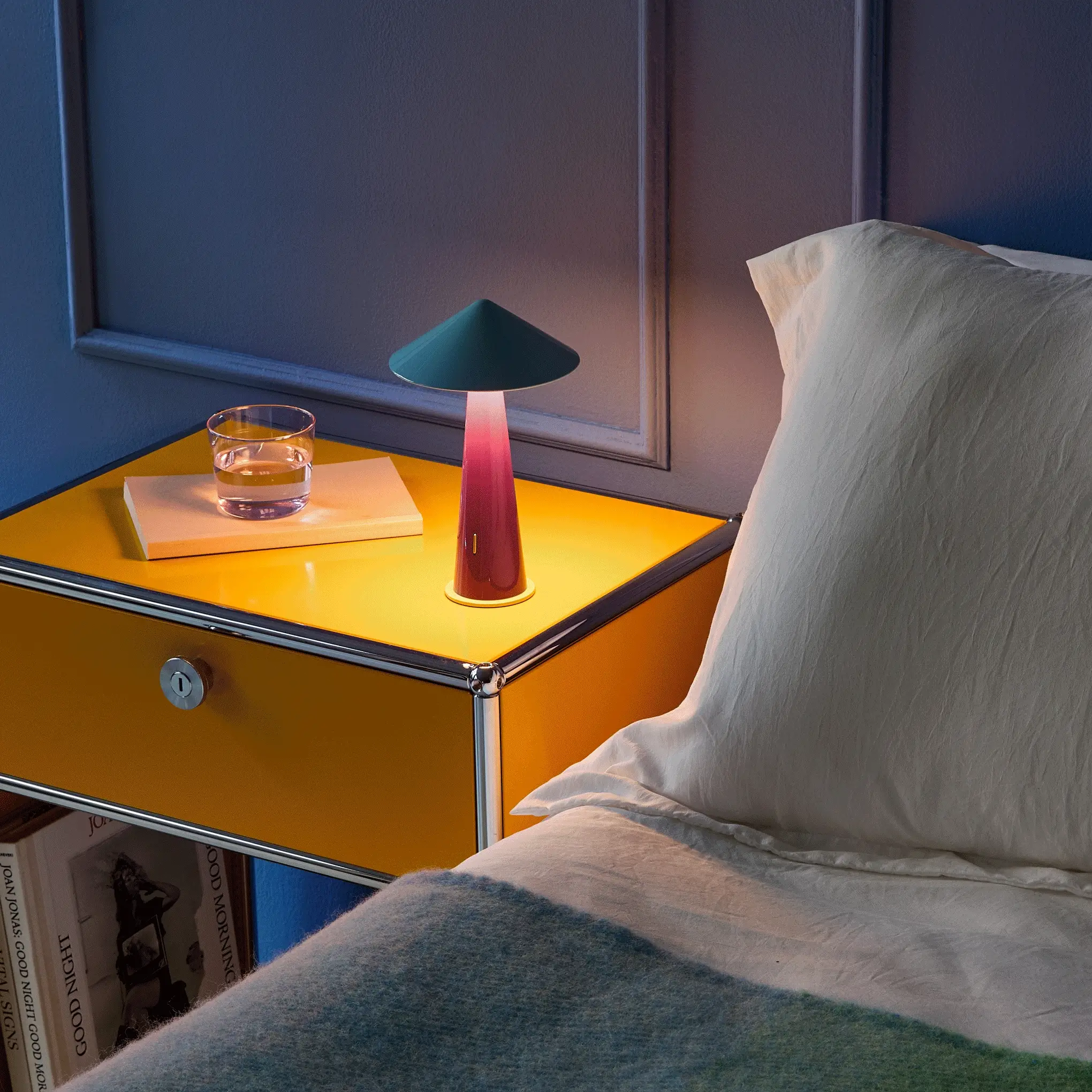 Tipsy Portable Table Lamp - Gray Blue/ Dear Plum - Image 2