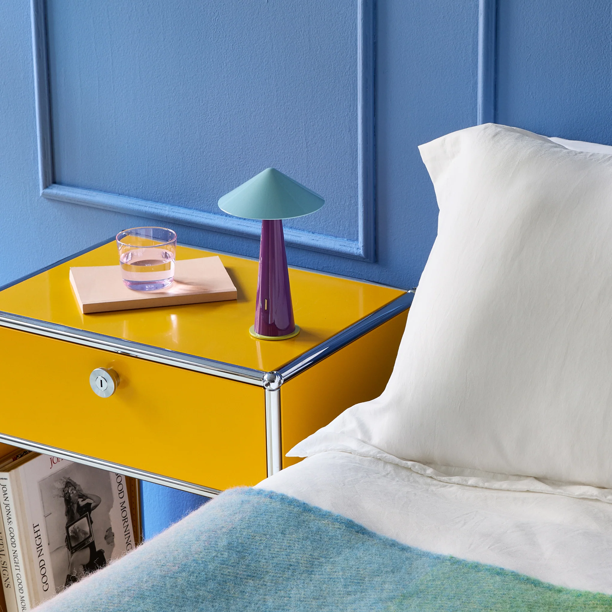 Tipsy Portable Table Lamp - Gray Blue/ Dear Plum - Image 5
