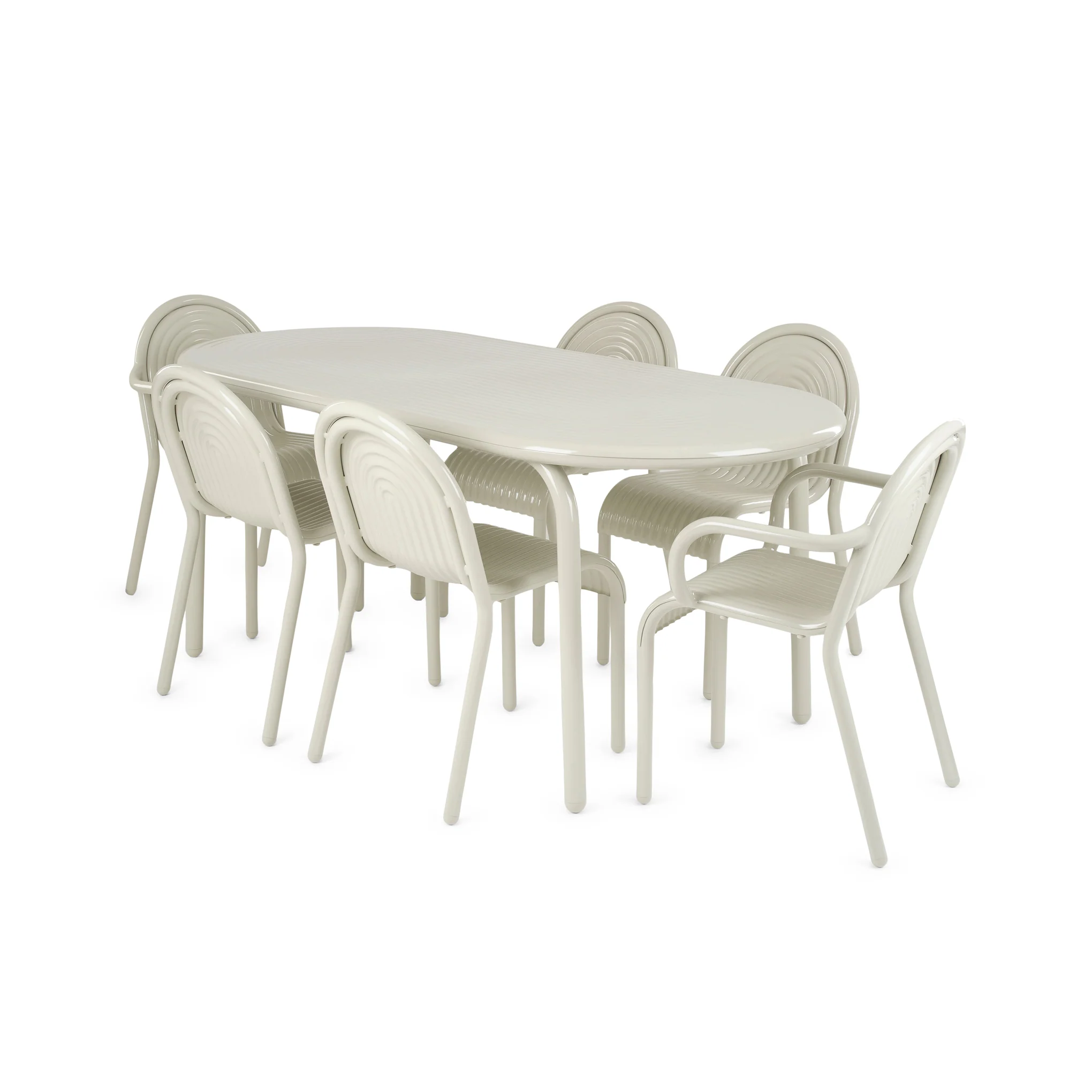 Tom Dixon Groove Outdoor Stacking Armchair - Putty - Image 5