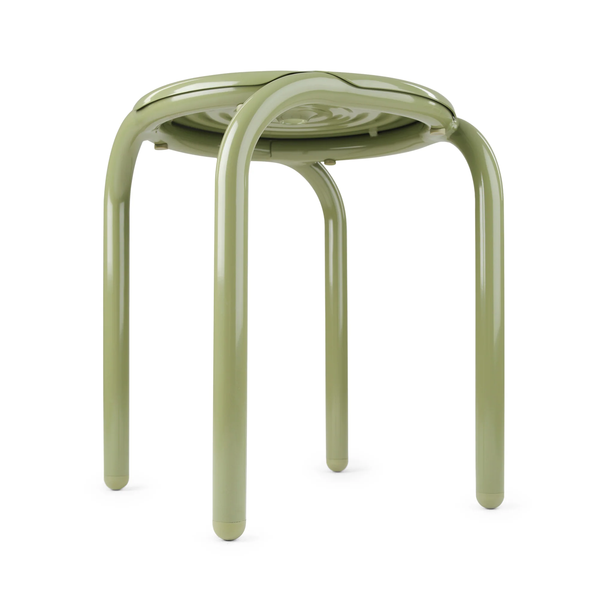 Tom Dixon Groove Stacking Outdoor Stacking Stool - Moss - Image 4