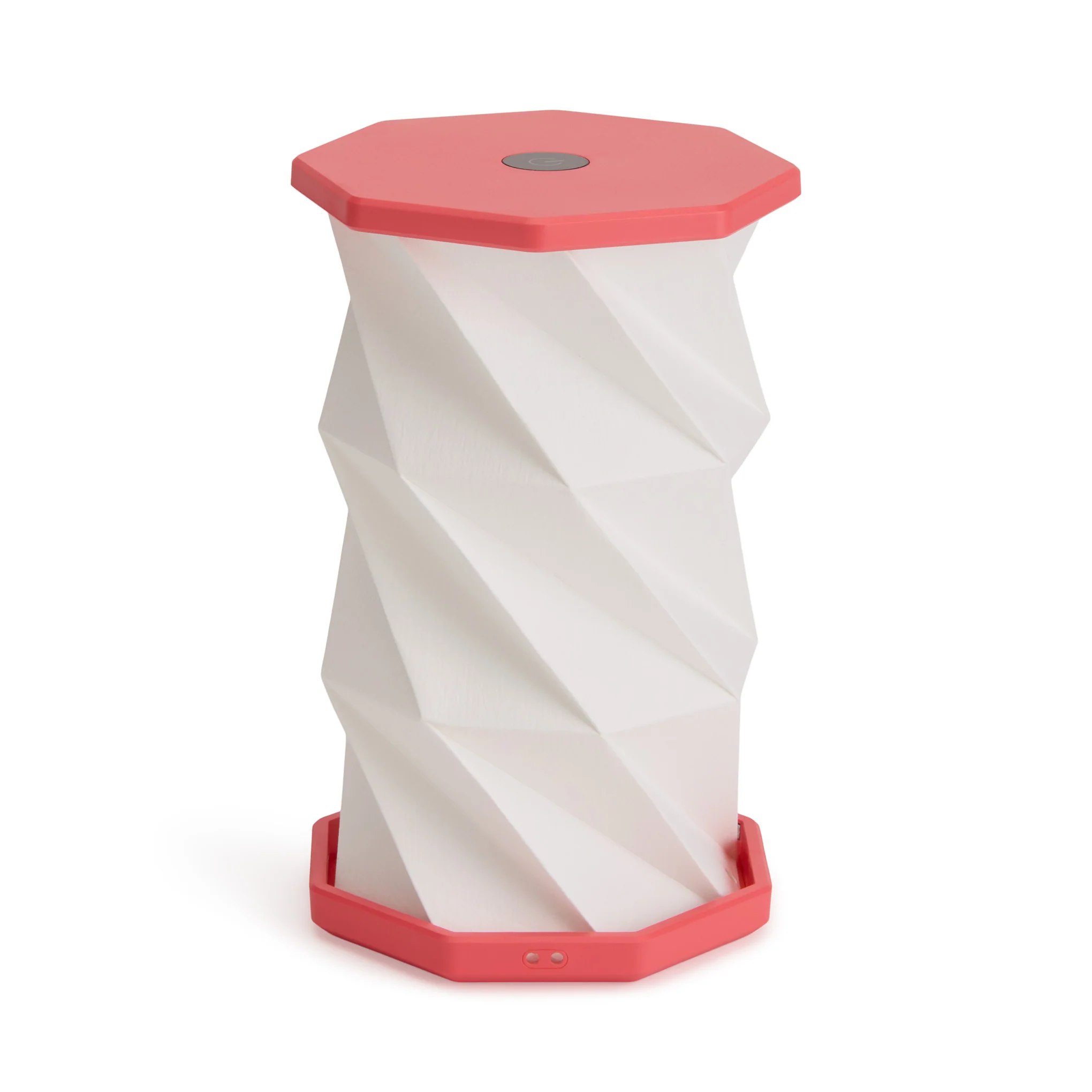 Twist Hexagon Portable Table Lamp - Coral Red - Image 6