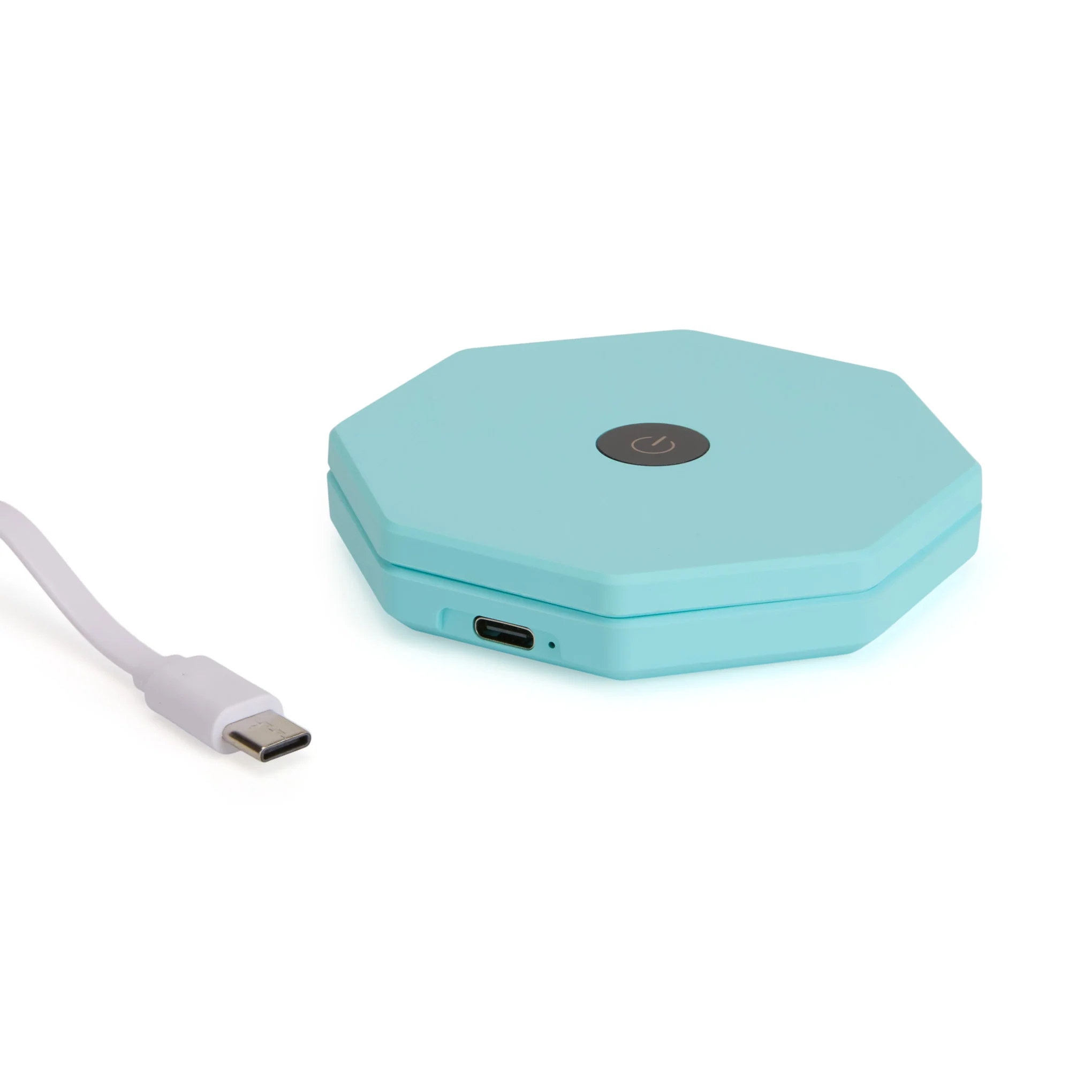 Twist Hexagon Portable Table Lamp - Lagoon Teal - Image 7