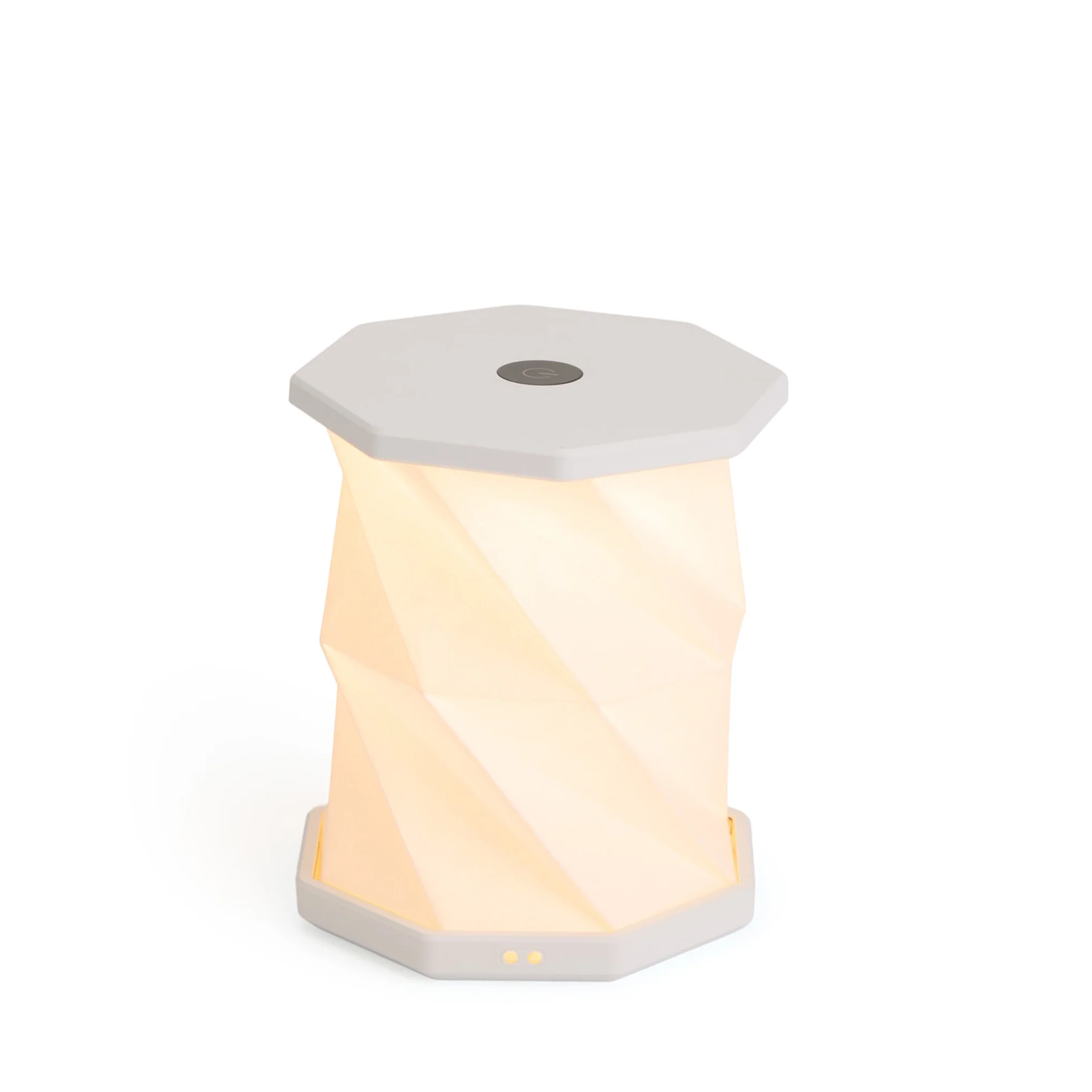 Twist Hexagon Portable Table Lamp - Lunar White - Image 5