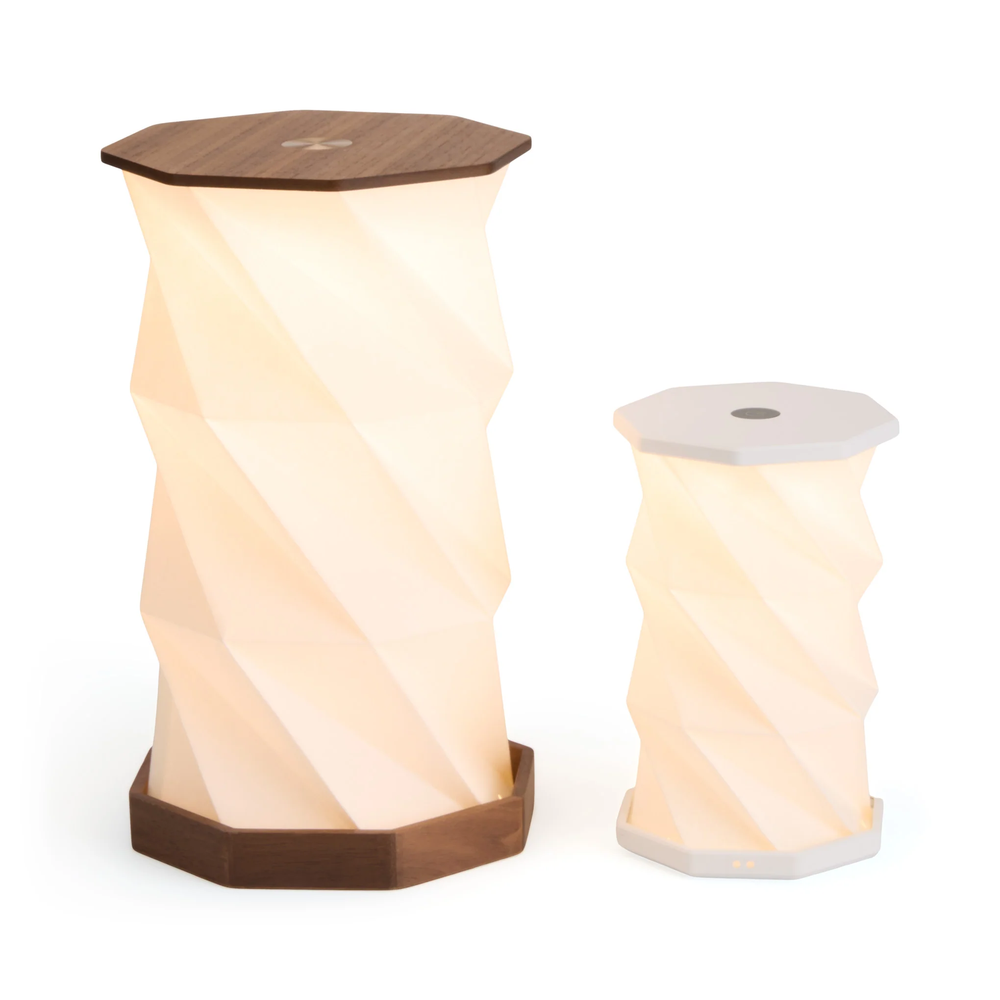 Twist Hexagon Portable Table Lamp - Lunar White - Image 9