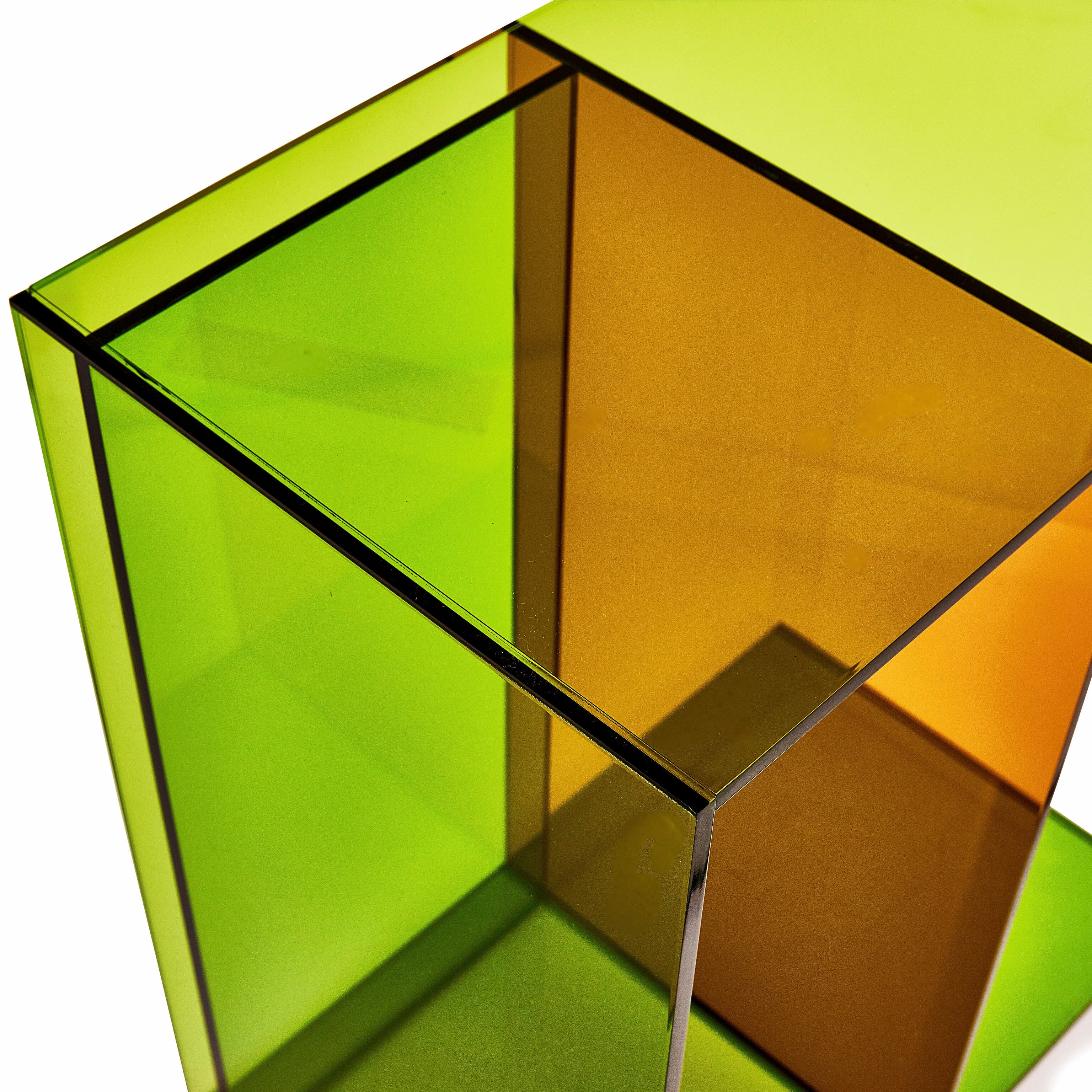 Two-Way Side Table - Green/ Orange - Image 3