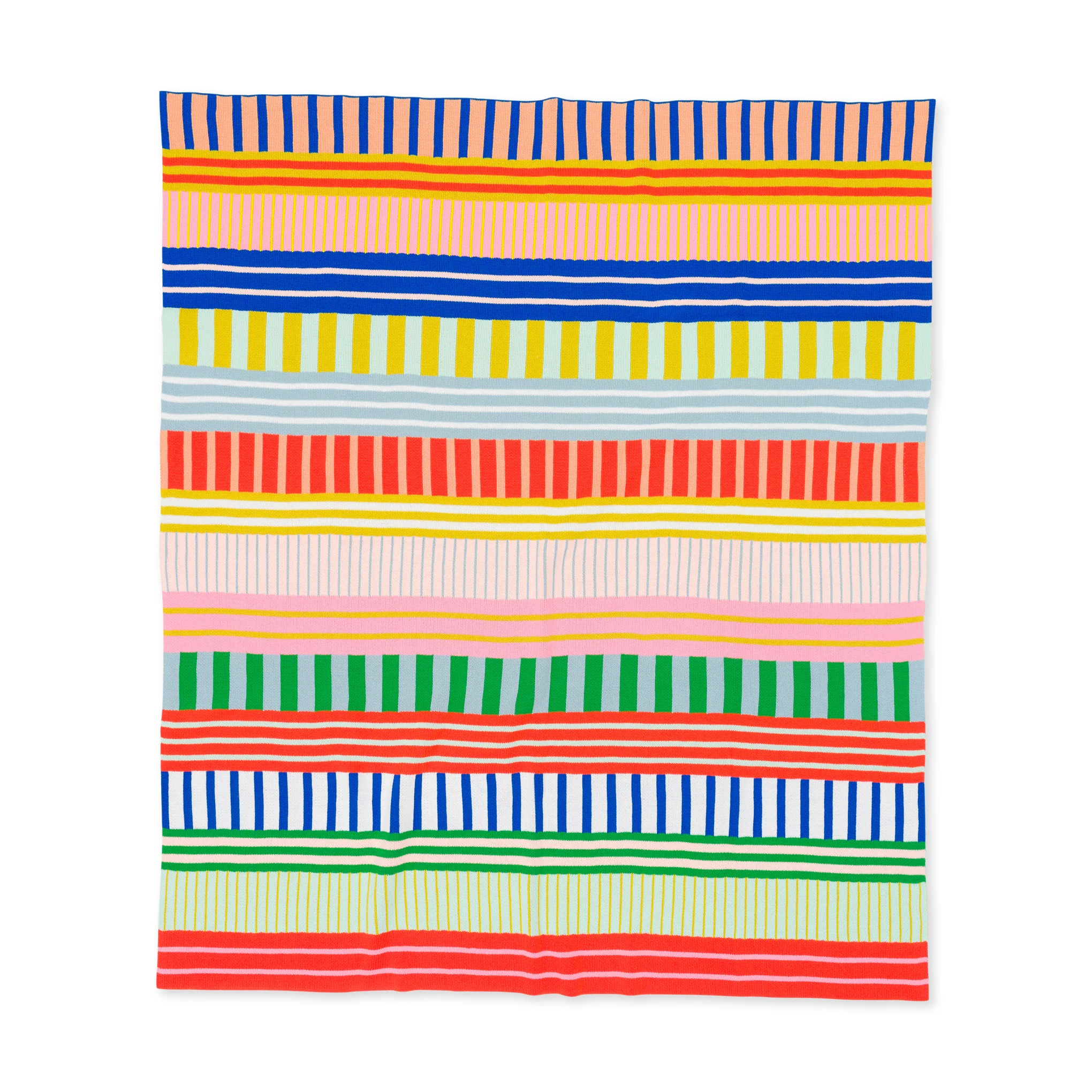Verloop Patchwork Stripe Throw in Recycled Yarn
