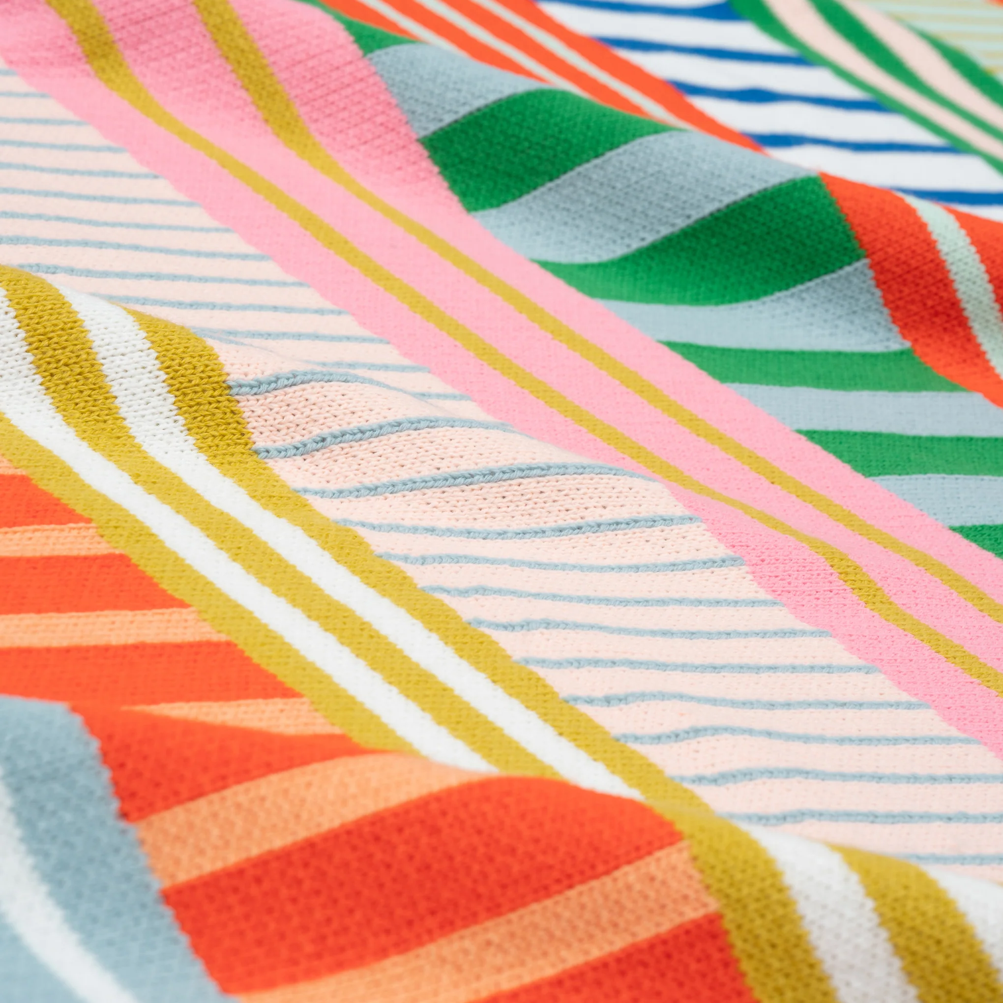 Verloop Patchwork Stripe Throw in Recycled Yarn - Image 3